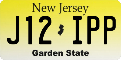 NJ license plate J12IPP