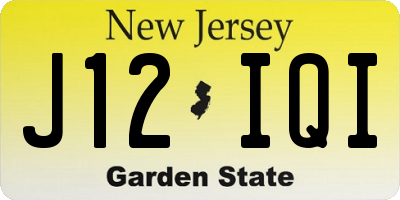 NJ license plate J12IQI