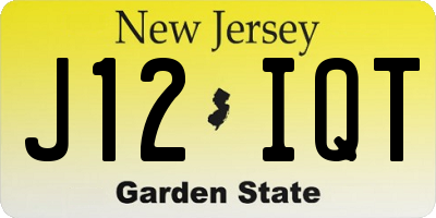NJ license plate J12IQT