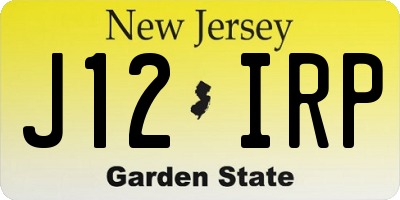 NJ license plate J12IRP