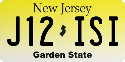 NJ license plate J12ISI