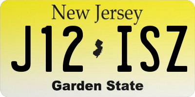 NJ license plate J12ISZ