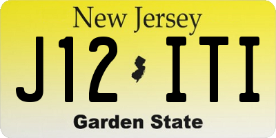 NJ license plate J12ITI