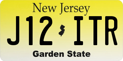 NJ license plate J12ITR