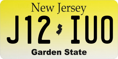 NJ license plate J12IUO