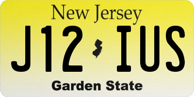 NJ license plate J12IUS