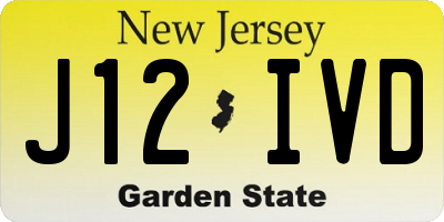 NJ license plate J12IVD