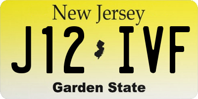 NJ license plate J12IVF