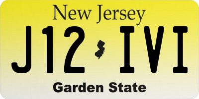 NJ license plate J12IVI