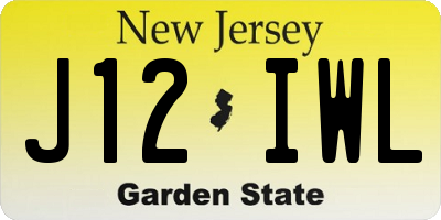 NJ license plate J12IWL