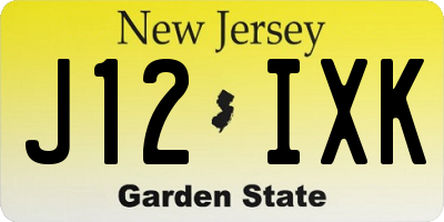 NJ license plate J12IXK