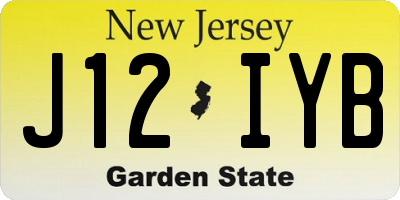 NJ license plate J12IYB