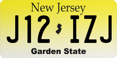 NJ license plate J12IZJ
