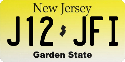 NJ license plate J12JFI