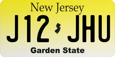 NJ license plate J12JHU
