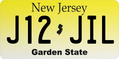 NJ license plate J12JIL
