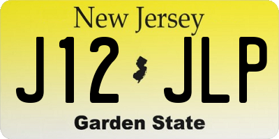 NJ license plate J12JLP
