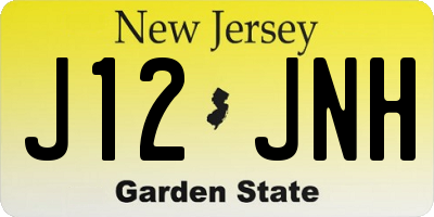 NJ license plate J12JNH