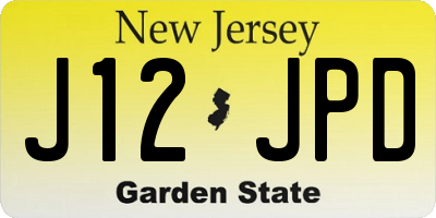 NJ license plate J12JPD