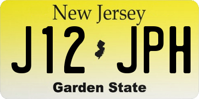 NJ license plate J12JPH