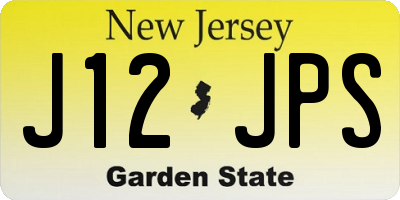 NJ license plate J12JPS