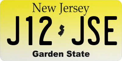 NJ license plate J12JSE