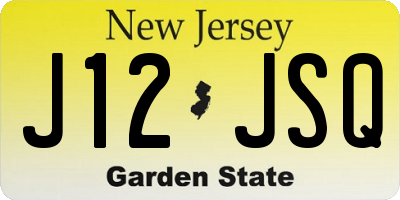 NJ license plate J12JSQ