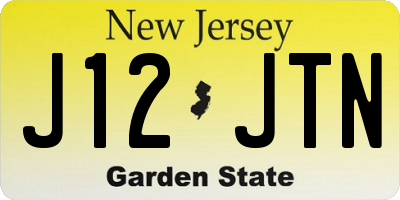 NJ license plate J12JTN