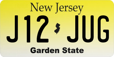 NJ license plate J12JUG