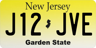 NJ license plate J12JVE