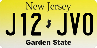 NJ license plate J12JVO