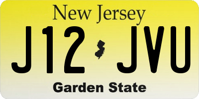 NJ license plate J12JVU