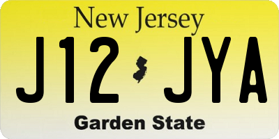 NJ license plate J12JYA