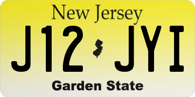 NJ license plate J12JYI