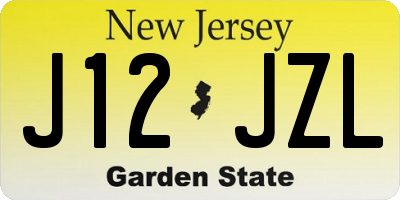 NJ license plate J12JZL