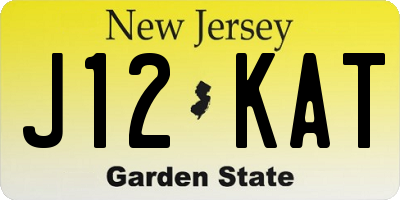 NJ license plate J12KAT