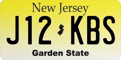 NJ license plate J12KBS