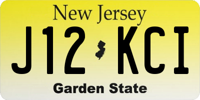 NJ license plate J12KCI