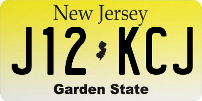 NJ license plate J12KCJ