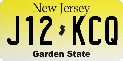 NJ license plate J12KCQ
