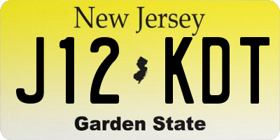NJ license plate J12KDT