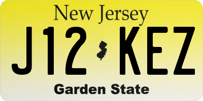 NJ license plate J12KEZ