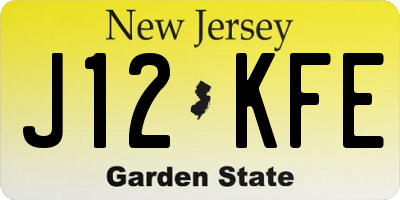NJ license plate J12KFE