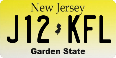 NJ license plate J12KFL