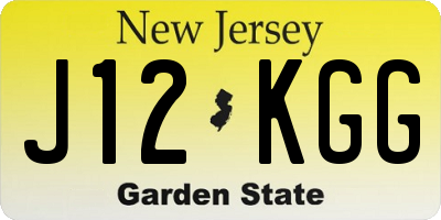 NJ license plate J12KGG
