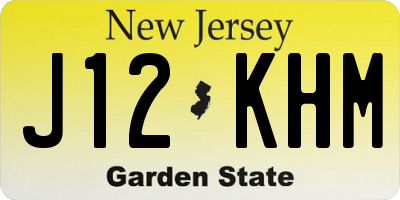 NJ license plate J12KHM