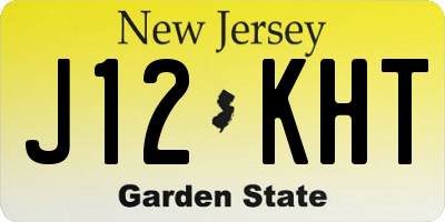NJ license plate J12KHT