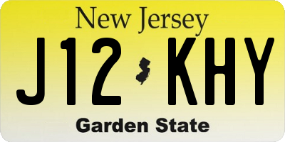 NJ license plate J12KHY