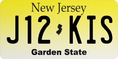 NJ license plate J12KIS