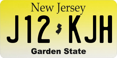 NJ license plate J12KJH